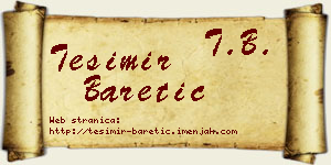 Tešimir Baretić vizit kartica